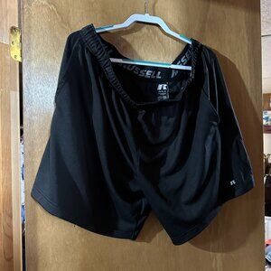 NWOT Black Mens Athletic Shorts 2XL Russell Brand Has Drawstring